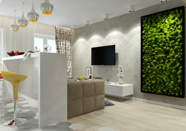 Фото из портфолио кухня-гостиная для молодой девушки, ул Кубовая г. Новосибирск – фотографии дизайна интерьеров на INMYROOM