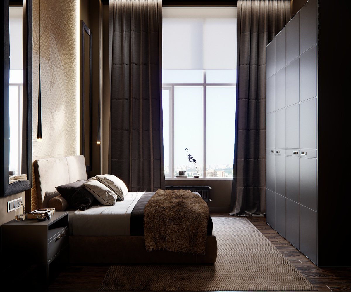 Фотография: Спальня в стиле Современный, Квартира, Проект недели, Москва, Диана Мальцева, Монолитный дом, 2 комнаты, 60-90 метров, ЖК «Лица» – фото на INMYROOM Фотография: Спальня в стиле Современный, Квартира, Проект недели, Москва, Диана Мальцева, Монолитный дом, 2 комнаты, 60-90 метров, ЖК «Лица» – фото на INMYROOM