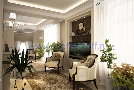 Дизайн проект зимнего сада в особняке в п Сысерть 