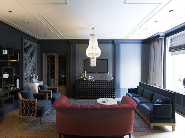 Фотография: Гостиная в стиле Классический, Проект недели, Сталинка, Мария Нечаева – фото на INMYROOM