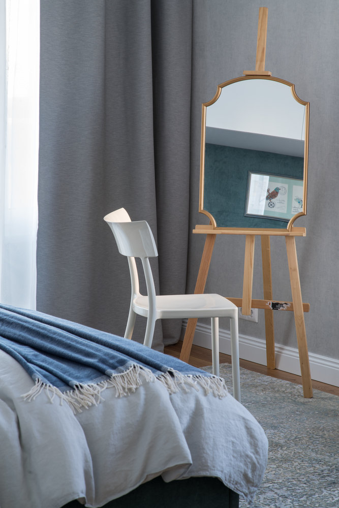 Фотография: Спальня в стиле Современный, Скандинавский, Квартира, Проект недели, Москва, 2 комнаты, 40-60 метров, Олеся Березовская – фото на INMYROOM