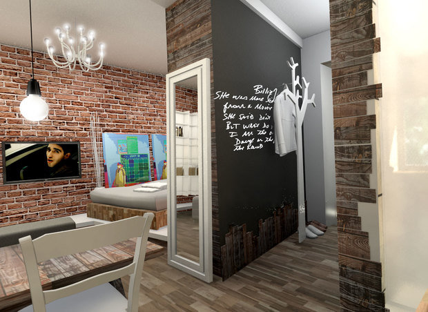 Фото из портфолио Лофт  в центре Москвы – фотографии дизайна интерьеров на INMYROOM