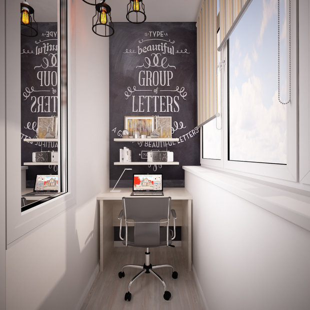 Фотография: Балкон в стиле Скандинавский, Квартира, Студия, Проект недели, Новая Москва, новостройка, Евгения Потапова, Антон Белов, ARTTUNDRA, Монолитный дом, 40-60 метров – фото на INMYROOM