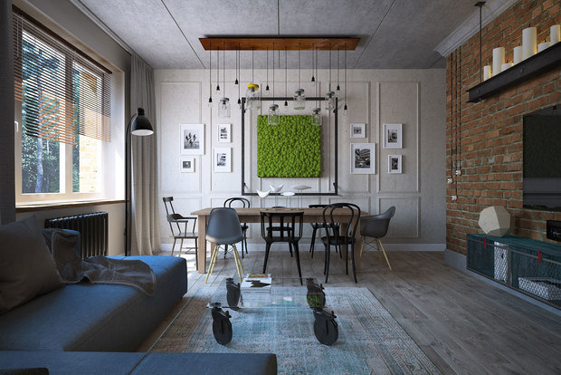 Фотография: Гостиная в стиле Лофт – фото на INMYROOM