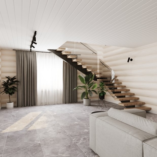 Фото из портфолио Бревенчатый дом – фотографии дизайна интерьеров на INMYROOM