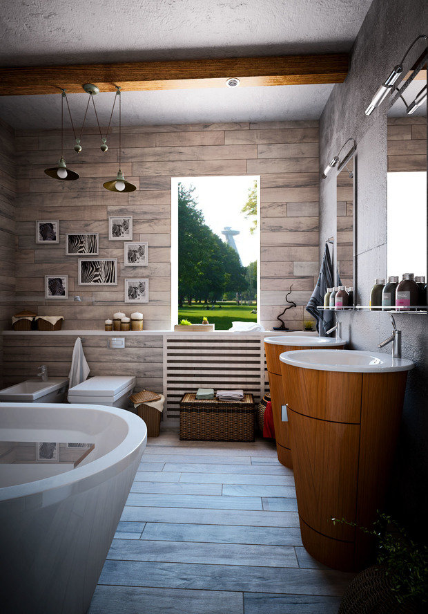 Фотография: Ванная в стиле Лофт, Квартира, Дом, Дома и квартиры, Проект недели – фото на INMYROOM