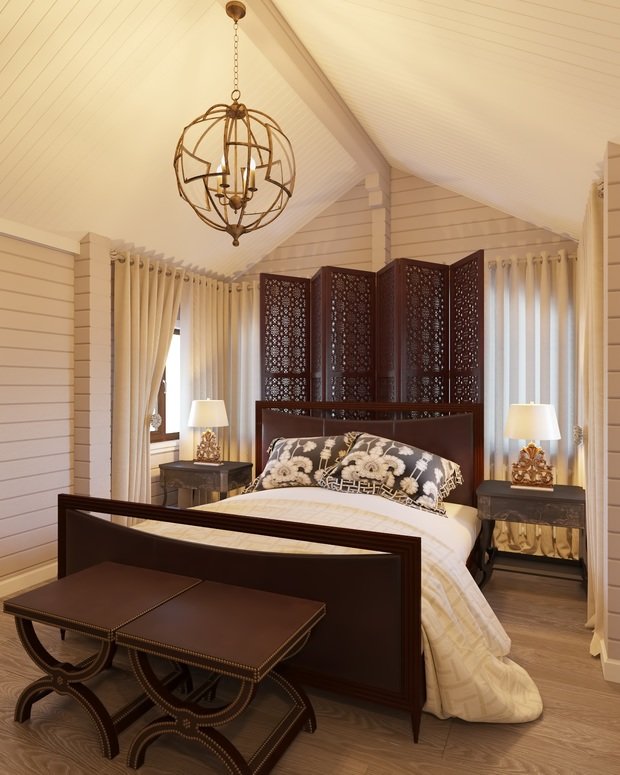 Фотография: Спальня в стиле Восточный, Дом, Проект дня, Дом и дача – фото на INMYROOM