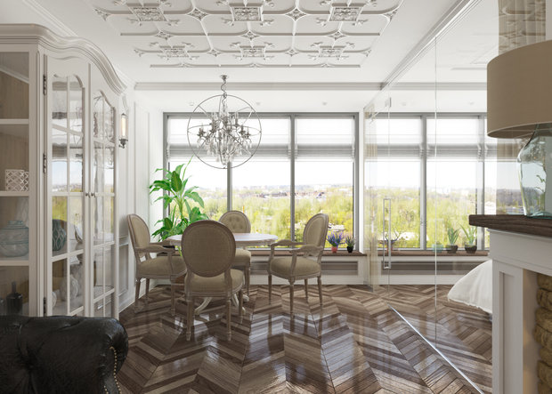 Фото из портфолио Винтажная классика.  – фотографии дизайна интерьеров на INMYROOM