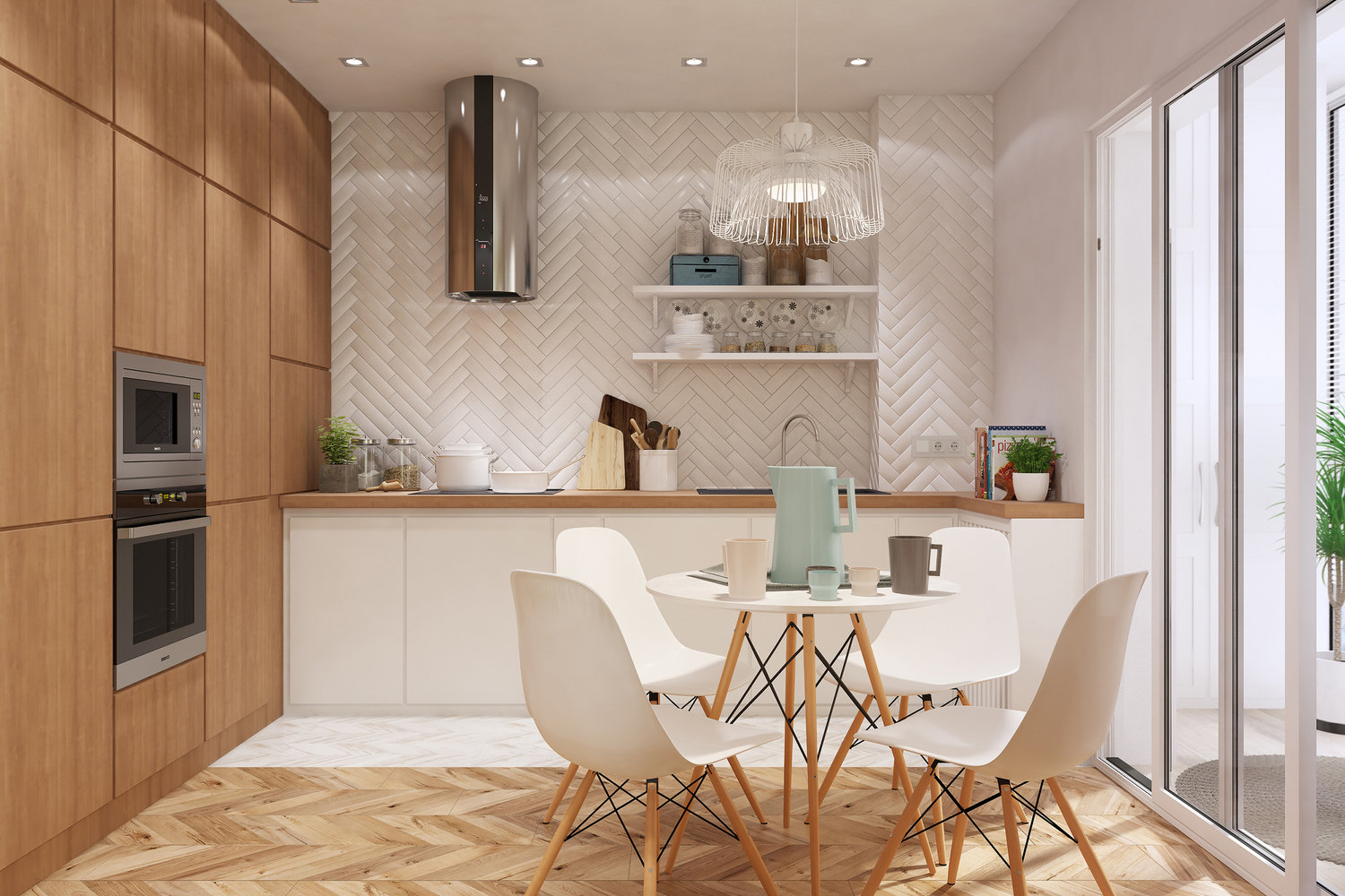 Фотография: Кухня и столовая в стиле Современный, Квартира, Проект недели, Эко, Беларусь, Минск, Блочный дом, 3 комнаты, 60-90 метров, Виктория Зазнова – фото на INMYROOM