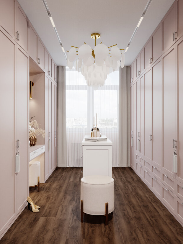 Фотография: Гардеробная в стиле Классический, Современный, Эклектика, Квартира, Проект недели, Санкт-Петербург, 4 и больше, Более 90 метров, Монолитно-кирпичный, VizDiz, Илона Ореховская – фото на INMYROOM