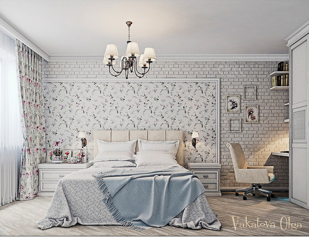 Фото из портфолио Интерьер спальни в стиле прованс1 – фотографии дизайна интерьеров на INMYROOM