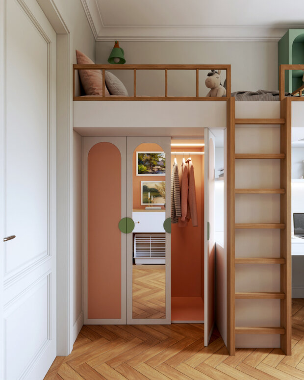 Фотография: Детская в стиле Современный, Эклектика, Квартира, Проект дня, Москва, Сталинка, 4 и больше, 60-90 метров, Марина Ярмаркина – фото на INMYROOM