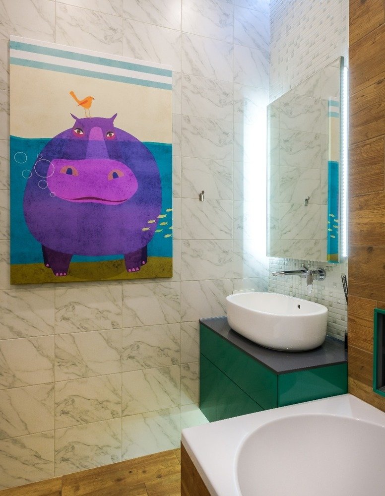 Фотография: Ванная в стиле Современный, Квартира, Проект недели, Москва, Павел Алексеев, Сталинка, 4 и больше, Более 90 метров, Светлана Алексеева – фото на INMYROOM