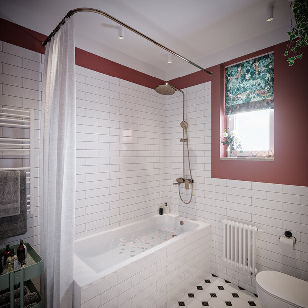 Фотография: Ванная в стиле Скандинавский, Современный, Квартира, Проект дня, Санкт-Петербург, 2 комнаты, 60-90 метров, Анна Иноземцева – фото на INMYROOM