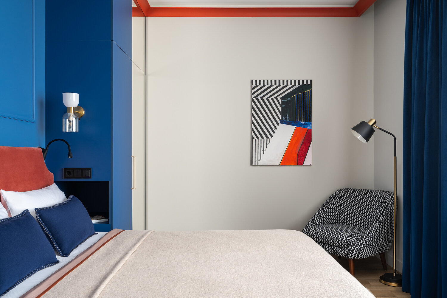 Фотография: Спальня в стиле Современный, Квартира, Проект недели, Москва, 2 комнаты, 40-60 метров, Мила Генч – фото на INMYROOM