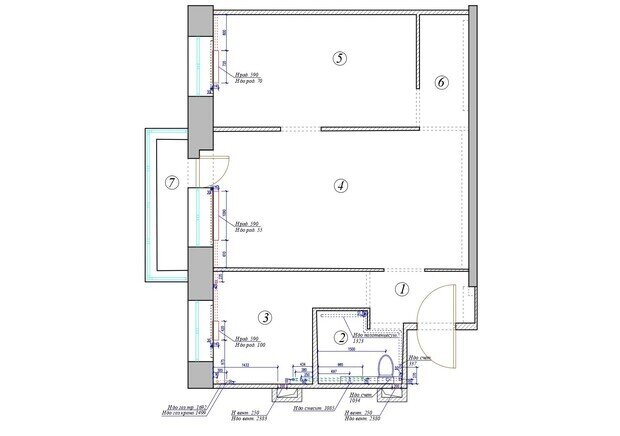 Фотография: Планировки в стиле , Современный, Малогабаритная квартира, Квартира, Проект дня, Москва, Хамовники, Хрущевка, 2 комнаты, 40-60 метров, Анастасия Заркуа – фото на INMYROOM