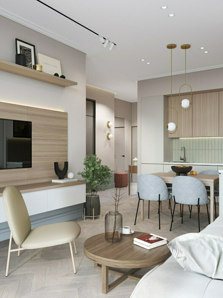 Фотография: Гостиная в стиле Современный, Проект недели, Москва, 3 комнаты, 60-90 метров, Анна Коробко, D.A.interior design, Дмитрий Коробко – фото на INMYROOM Фотография: Гостиная в стиле Современный, Проект недели, Москва, 3 комнаты, 60-90 метров, Анна Коробко, D.A.interior design, Дмитрий Коробко – фото на INMYROOM