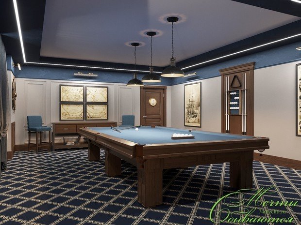 Фото из портфолио Бильярд на крыше – фотографии дизайна интерьеров на INMYROOM