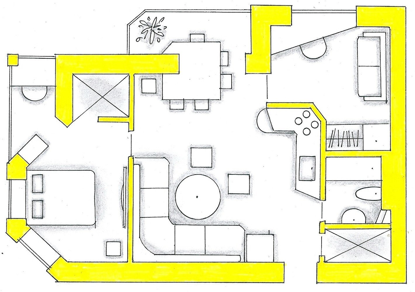 Фото из портфолио Мои перепланировки – фотографии дизайна интерьеров на INMYROOM Фото из портфолио Мои перепланировки – фотографии дизайна интерьеров на INMYROOM