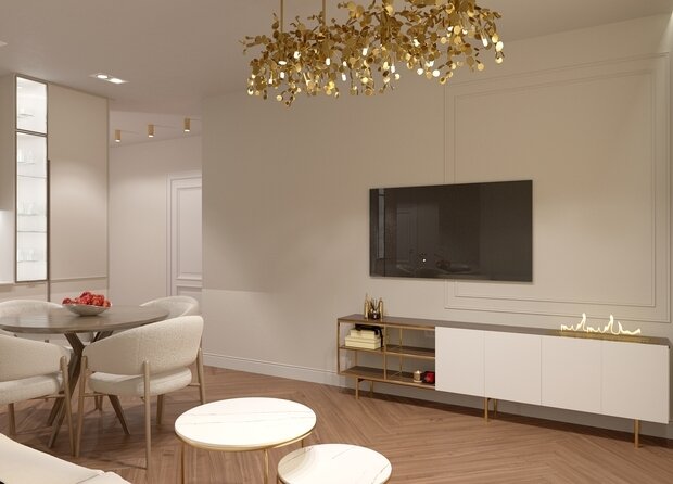 Фото из портфолио Квартира в бежевых оттенках – фотографии дизайна интерьеров на INMYROOM