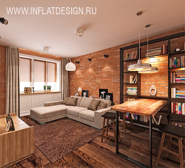 Фото из портфолио Однокомнатная квартира 41 кв м – фотографии дизайна интерьеров на INMYROOM