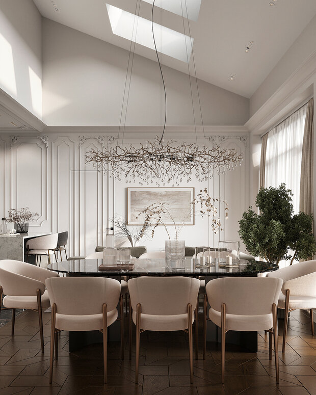 Фото из портфолио Дизайн интерьера квартиры в ЖК «Alpen (Альпен)» в стиле современная классика – фотографии дизайна интерьеров на INMYROOM