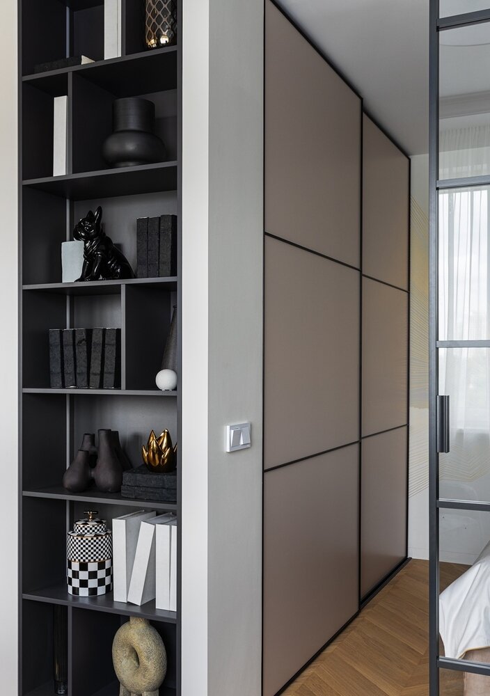 Фотография: Спальня в стиле Современный, Классический, Квартира, Студия, Проект недели, Москва, 1 комната, 40-60 метров, Александра Антонова – фото на INMYROOM Фотография: Спальня в стиле Современный, Классический, Квартира, Студия, Проект недели, Москва, 1 комната, 40-60 метров, Александра Антонова – фото на INMYROOM