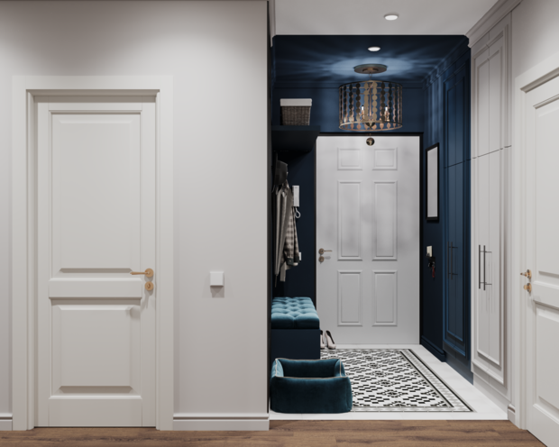 Фотография: Прихожая в стиле Современный, Эклектика, Квартира, Проект недели, Санкт-Петербург, Монолитный дом, 3 комнаты, 60-90 метров, VizDiz, Илона Ореховская – фото на INMYROOM