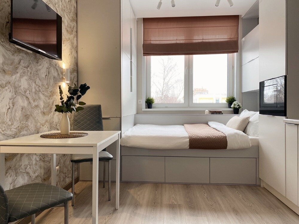 Фотография: в стиле , Гид, до 40 метров, дизайн-проект, идеи для студии, дизайн в маленькой квартире – фото на INMYROOM