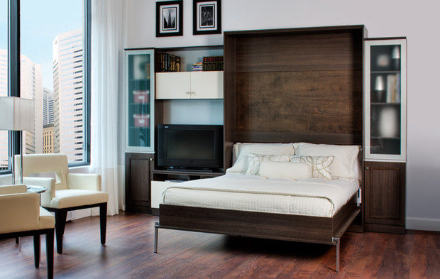 Фотография: Спальня в стиле Современный, Гостиная, Интерьер комнат – фото на INMYROOM