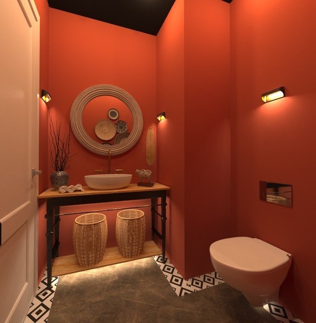 Фото из портфолио Туалетная комната_кофейня в Москве – фотографии дизайна интерьеров на INMYROOM