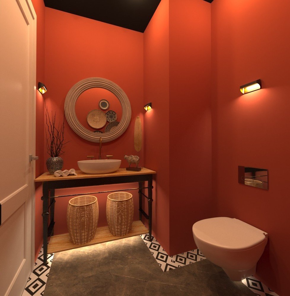 Фото из портфолио Туалетная комната_кофейня в Москве – фотографии дизайна интерьеров на INMYROOM Фото из портфолио Туалетная комната_кофейня в Москве – фотографии дизайна интерьеров на INMYROOM