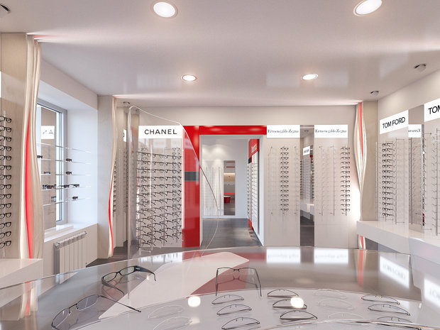 Фото из портфолио салон оптики – фотографии дизайна интерьеров на INMYROOM