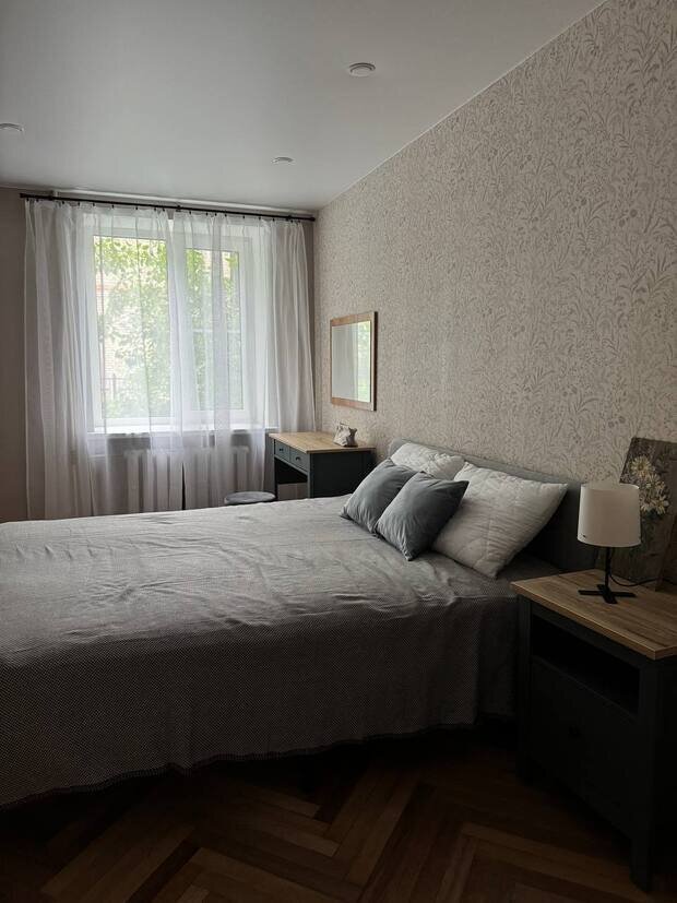 Фотография: Спальня в стиле Скандинавский, Современный, Квартира, Проект дня, Санкт-Петербург, Хрущевка, 2 комнаты, 40-60 метров, Анна Карачева – фото на INMYROOM