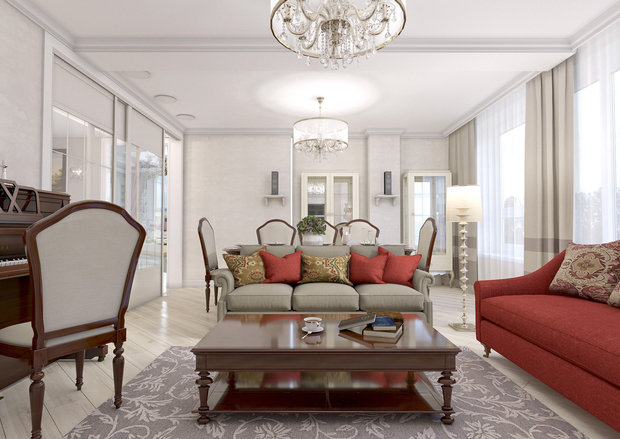 Фото из портфолио Гостиная ЖК Статус – фотографии дизайна интерьеров на INMYROOM