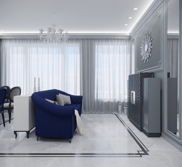 Фото из портфолио Квартира в "Воронцовском парке" в холодных тонах  – фотографии дизайна интерьеров на INMYROOM