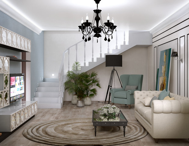 Фото из портфолио Загородный дом в классическом стиле. 120м² – фотографии дизайна интерьеров на INMYROOM