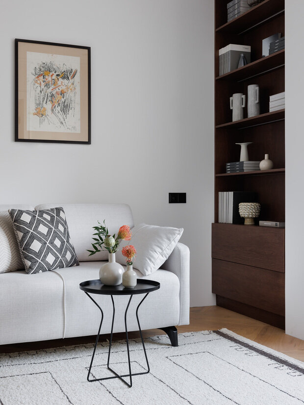 Фотография: Кабинет в стиле Скандинавский, Современный, Эклектика, Минимализм, Квартира, Проект дня, Санкт-Петербург, Кирпичный дом, 3 комнаты, Более 90 метров, Елена Булович – фото на INMYROOM