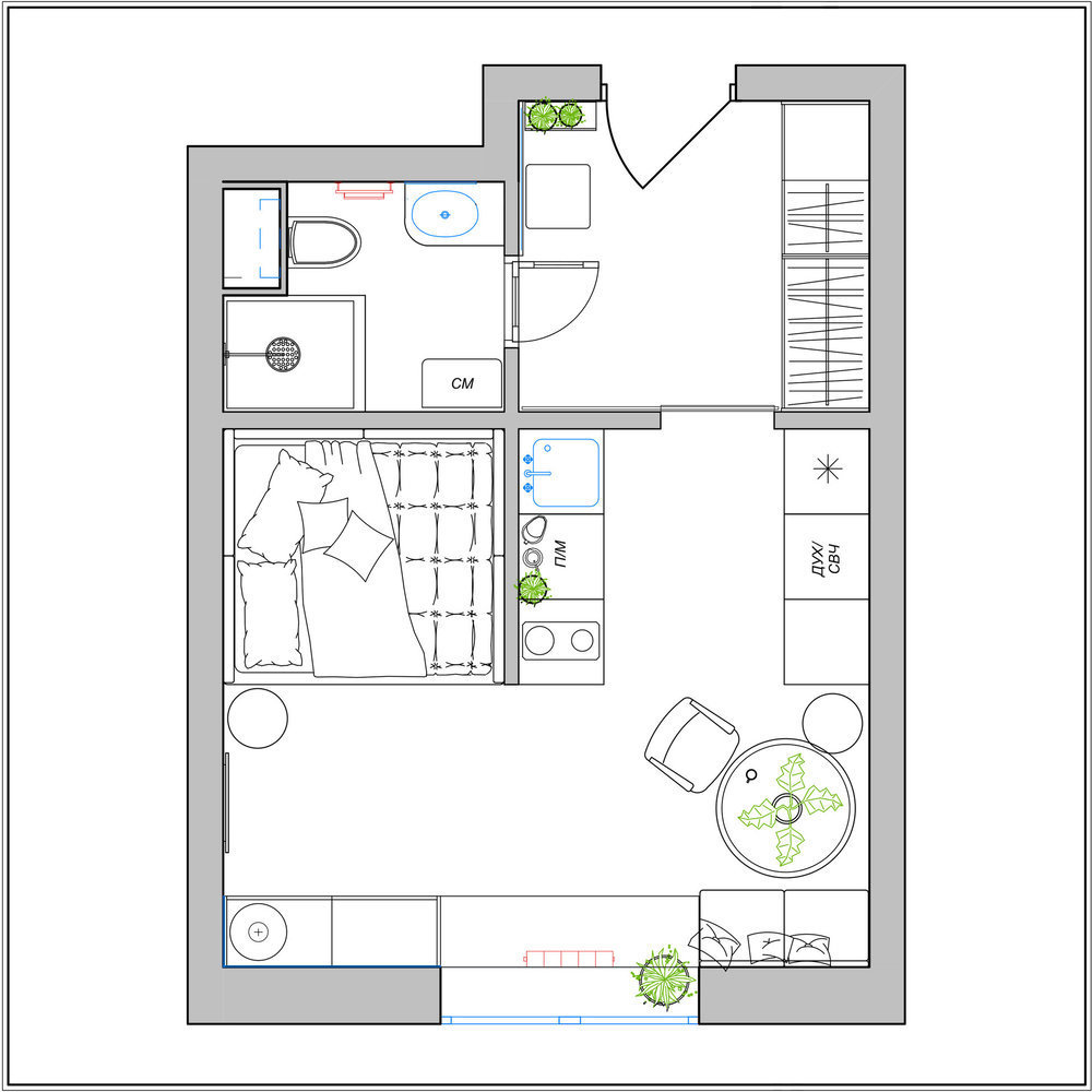 Фотография: Планировки в стиле , Квартира, Студия, Перепланировка, Москва, до 40 метров, Ольга Катюк – фото на INMYROOM Фотография: Планировки в стиле , Квартира, Студия, Перепланировка, Москва, до 40 метров, Ольга Катюк – фото на INMYROOM
