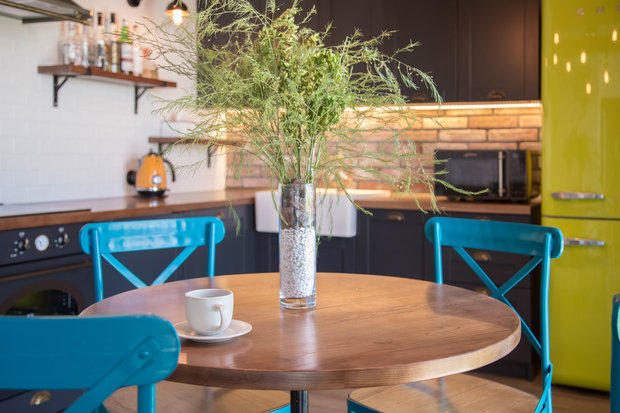 Фотография: Кухня и столовая в стиле Лофт, Квартира, Украина, Проект недели, Монолитный дом, 3 комнаты, 60-90 метров, Роман Луценко, Днепр – фото на INMYROOM