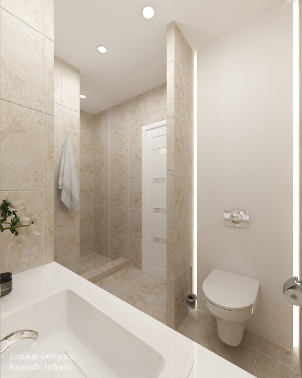 Фото из портфолио Светлая квартира 75 кв.м. – фотографии дизайна интерьеров на INMYROOM
