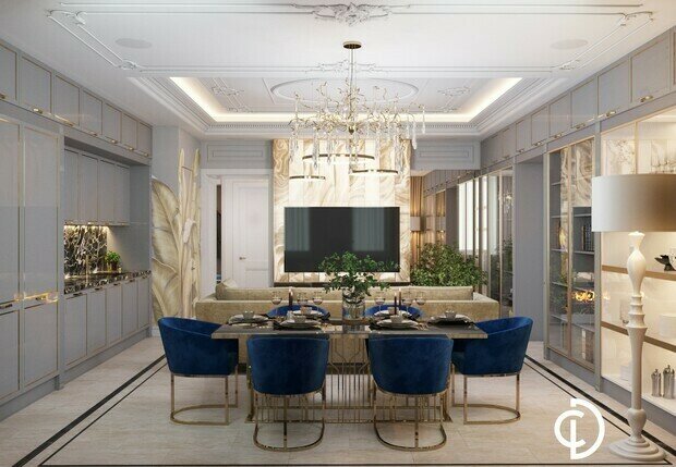 Фото из портфолио Квартира 155 м² на ул. Остоженка – фотографии дизайна интерьеров на INMYROOM