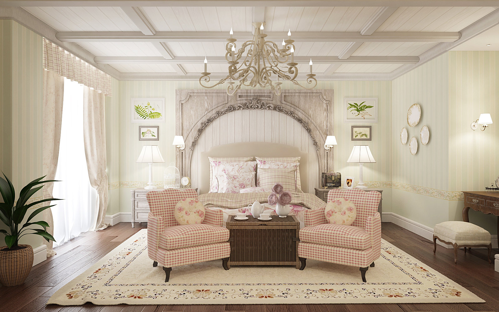 Фотография: Спальня в стиле Прованс и Кантри, Квартира, Дома и квартиры, Прованс, Проект недели – фото на INMYROOM Фотография: Спальня в стиле Прованс и Кантри, Квартира, Дома и квартиры, Прованс, Проект недели – фото на INMYROOM