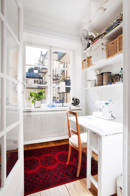 Фотография: Офис в стиле Скандинавский, Малогабаритная квартира, Квартира, Дома и квартиры, Стокгольм – фото на INMYROOM