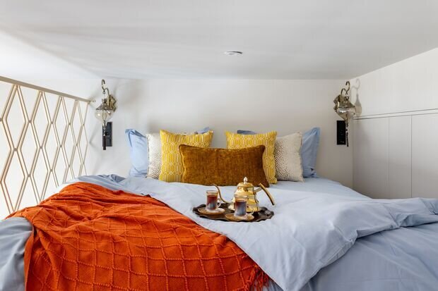 Фотография: Спальня в стиле Современный, Восточный, Эклектика, Малогабаритная квартира, Квартира, Студия, Проект дня, до 40 метров, Варвара Головко – фото на INMYROOM