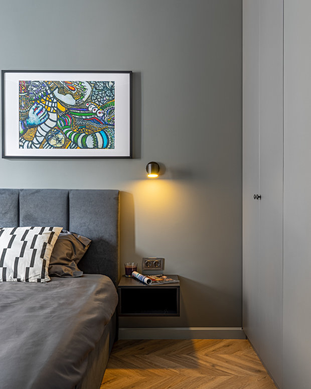 Фотография: Спальня в стиле Минимализм, Современный, Квартира, Проект недели, Казань, 2 комнаты, 40-60 метров, Марьям Разуваева – фото на INMYROOM