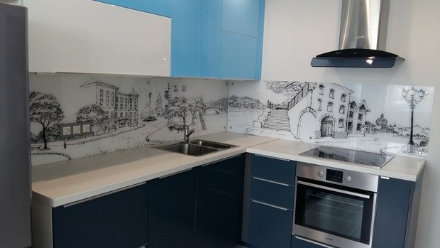 Фото из портфолио Кухонные фартуки из Стекла – фотографии дизайна интерьеров на INMYROOM