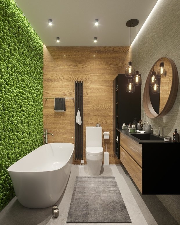 Фото из портфолио Санузел в эко-стиле – фотографии дизайна интерьеров на INMYROOM