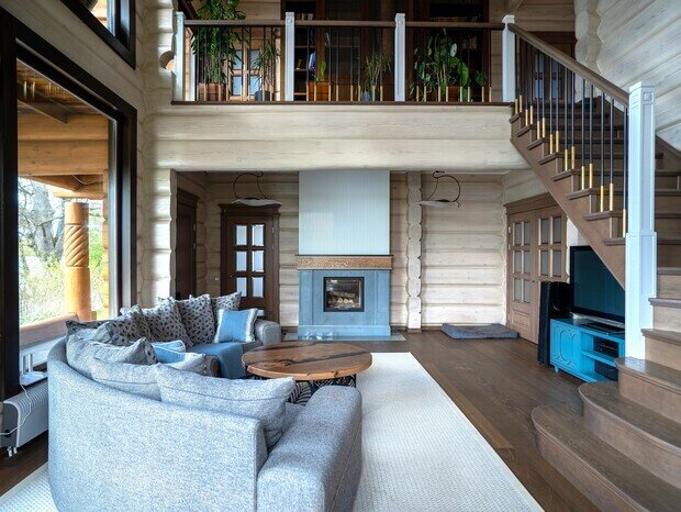 Фотография: Гостиная в стиле Прованс и Кантри, Современный, Эклектика, Дом, Проект дня, Переделка, Дом и дача, 4 и больше, Более 90 метров, Кингисепп, Ольга Фисенко – фото на INMYROOM