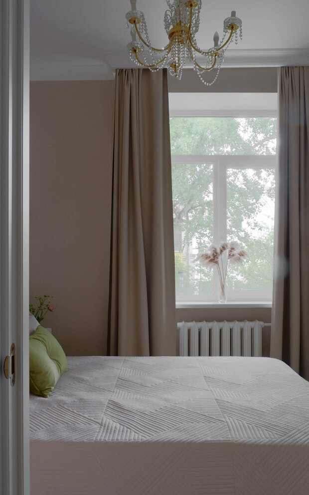 Фотография: Спальня в стиле Современный, Скандинавский, Квартира, Проект дня, Химки, Московская область, Сталинка, 3 комнаты, 40-60 метров, Светлана Конькова – фото на INMYROOM